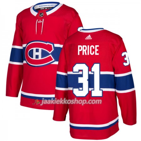 Miehille NHL Montreal Canadiens Pelipaita Carey Price 31 Adidas 2017-2018 Punainen Authentic